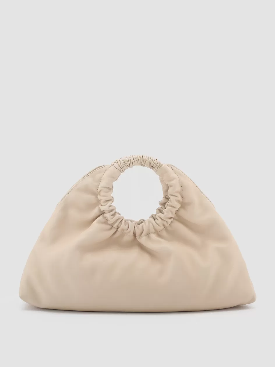 Officine Creative Bags>CIRCLE 14 - Leather Clutch Bag IVORY