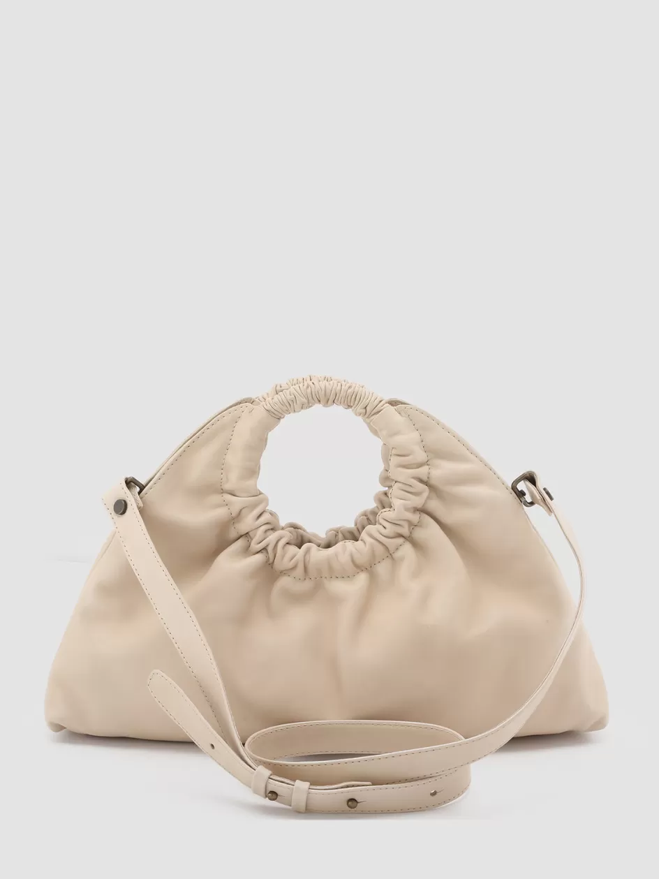 Officine Creative Bags>CIRCLE 14 - Leather Clutch Bag IVORY