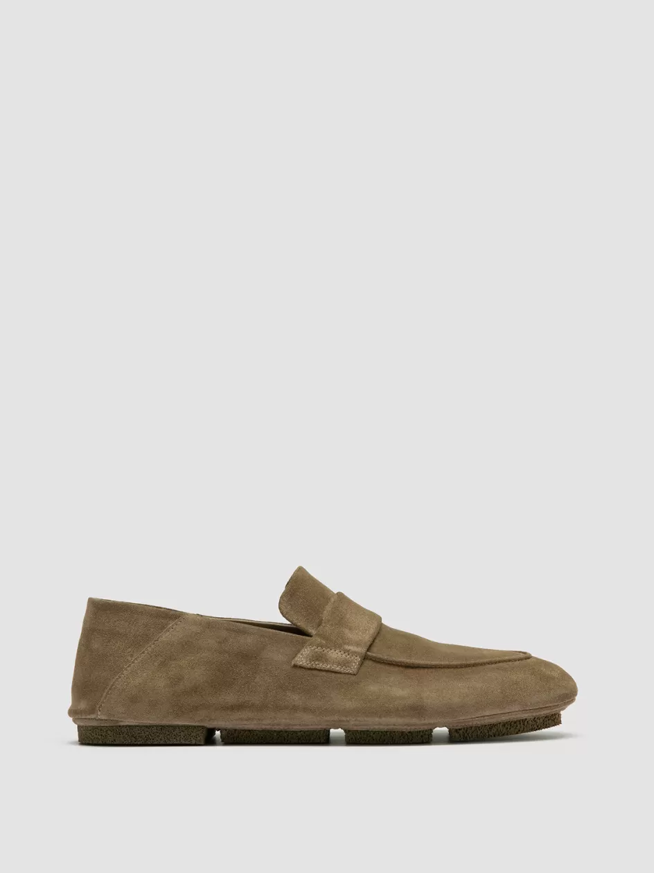 Officine Creative Loafers | Suede Selection>C-SIDE 001 - Taupe Suede Loafers LEAD