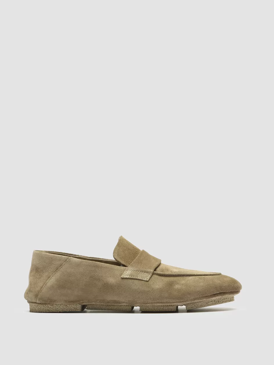 Officine Creative Suede Selection | Loafers>C-SIDE 101 - Taupe Suede Loafers LEAD