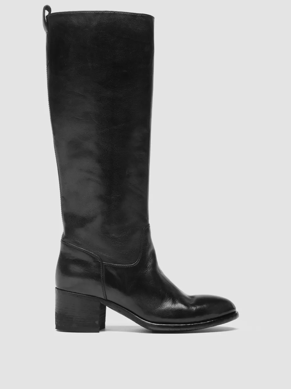 Officine Creative High Heels Booties | Boots & Booties>DENNER 116 - Leather Zip Boots BLACK