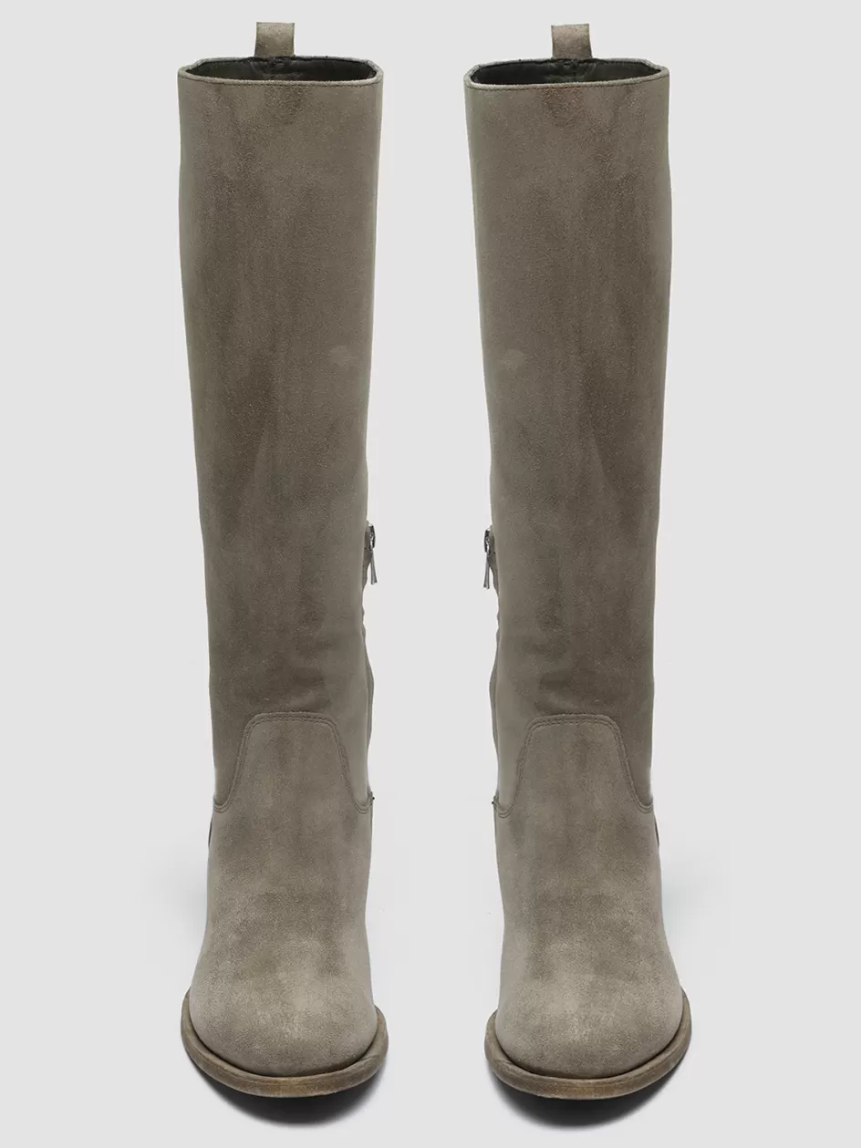 Officine Creative High Heels Booties | Boots & Booties>DENNER 116 - Suede Zip Boots GREY