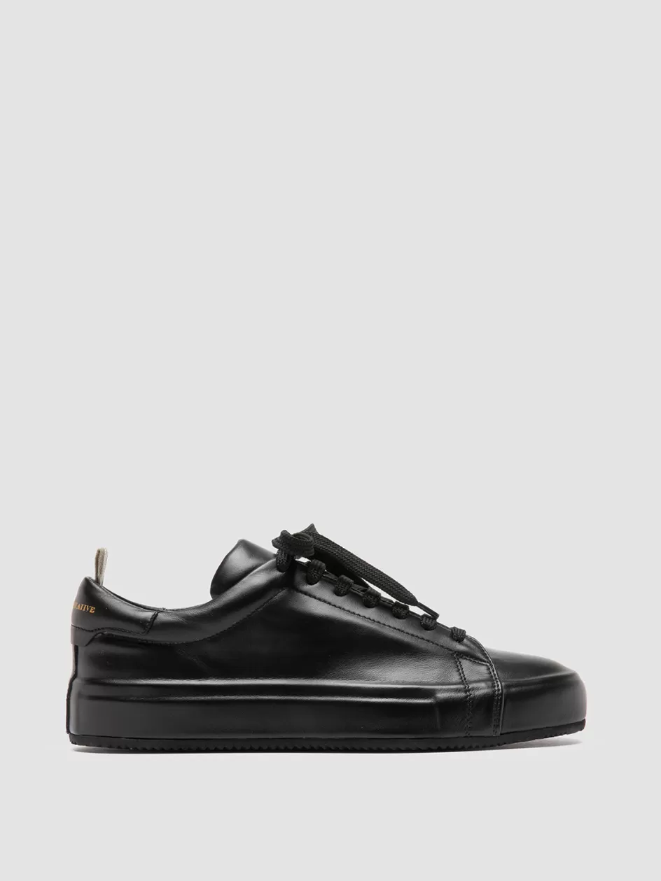 Officine Creative Sneakers>EASY 101 - Leather Low Top Sneakers BLACK