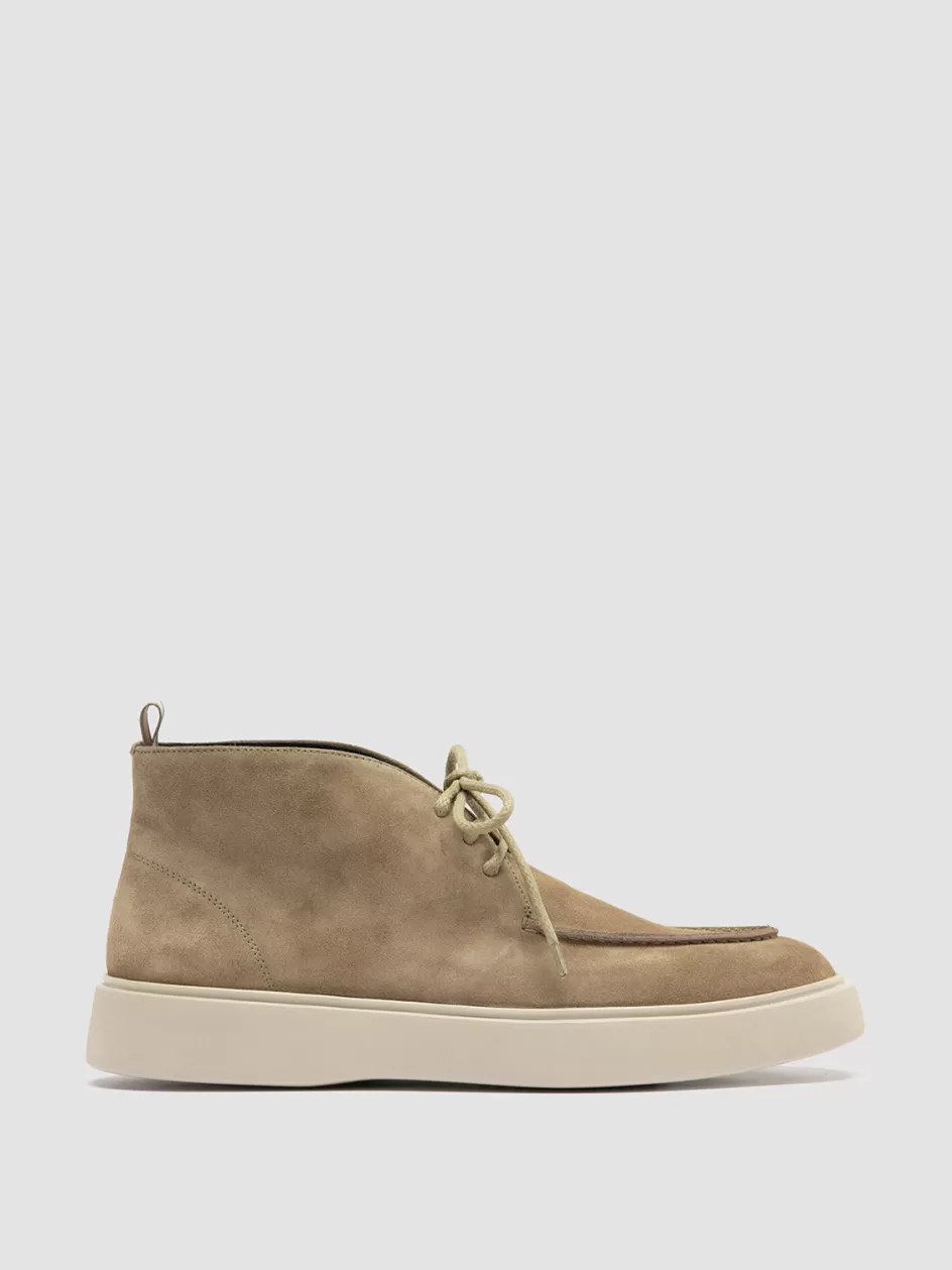 Officine Creative Ankle Boots>FRAME 002 - Taupe Suede Chukka Boots LEAD