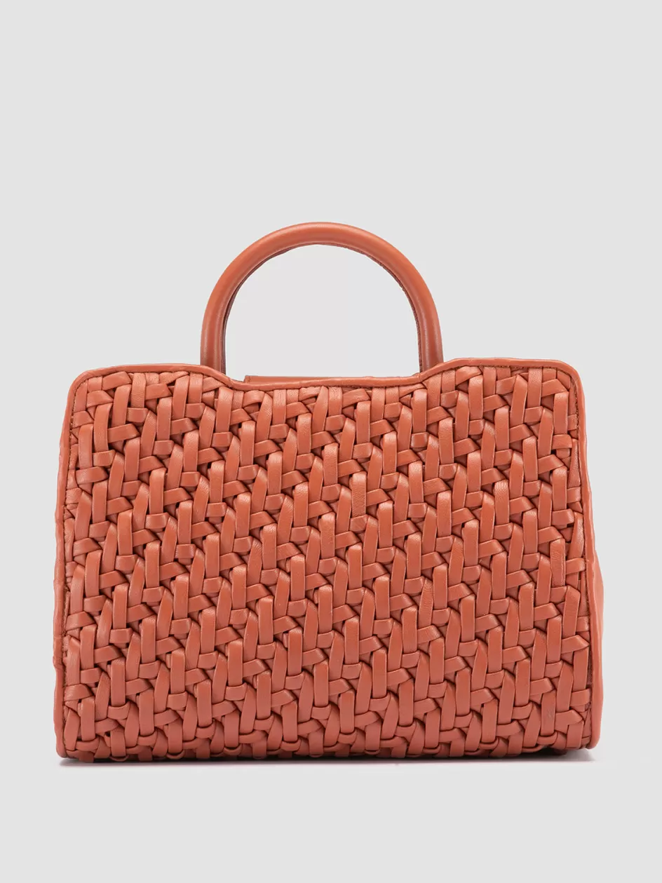 Officine Creative Bags>HELEN 025 - Salmon Pink Leather Hand Bag RUST ROSE