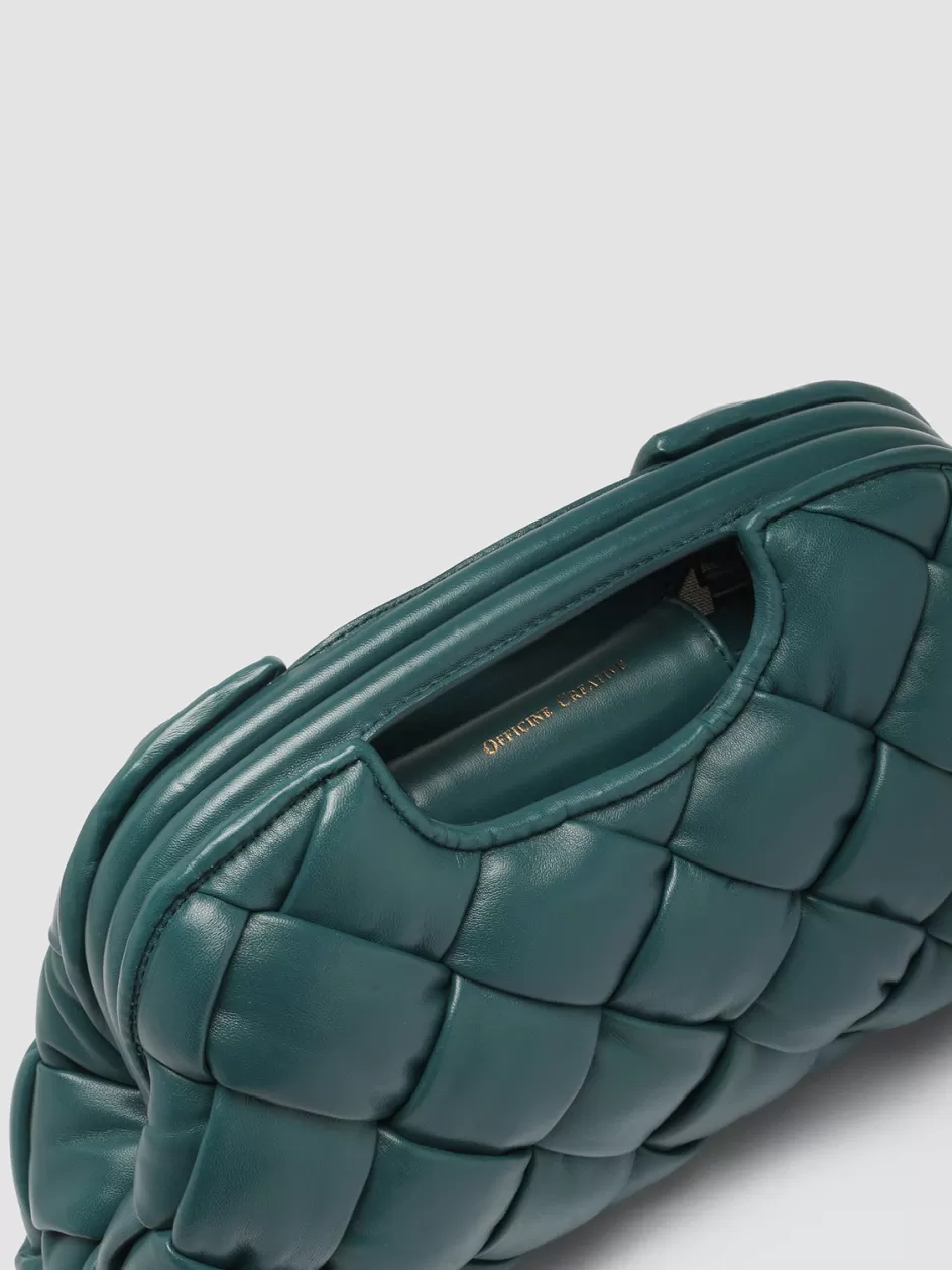 Officine Creative Bags>HELEN 08 - Leather Clutch Bag GREEN