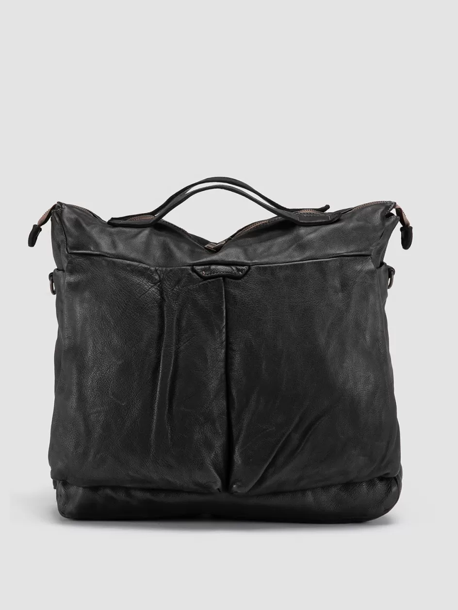 Officine Creative Backpacks | Backpacks>HELMET 036 - Leather Backpack BLACK