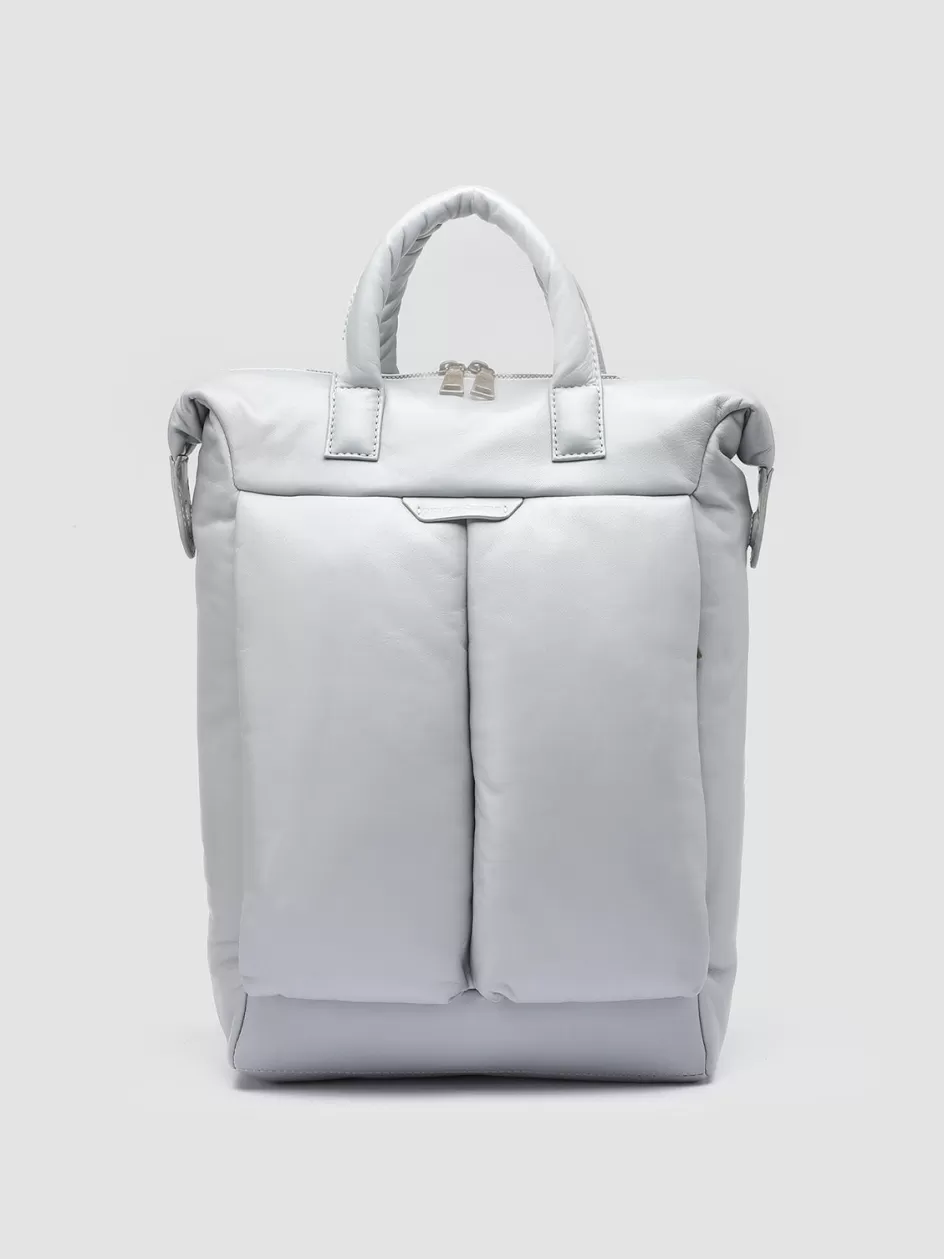 Officine Creative Bags | Backpacks>HELMET 34 - Leather Backpack GREY