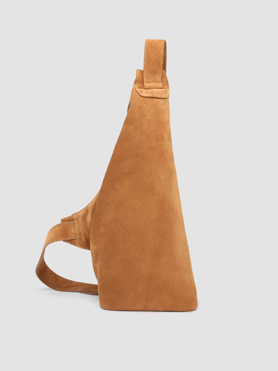 Officine Creative Bags | Backpacks>HELMET 35 - Suede Backpack BROWN