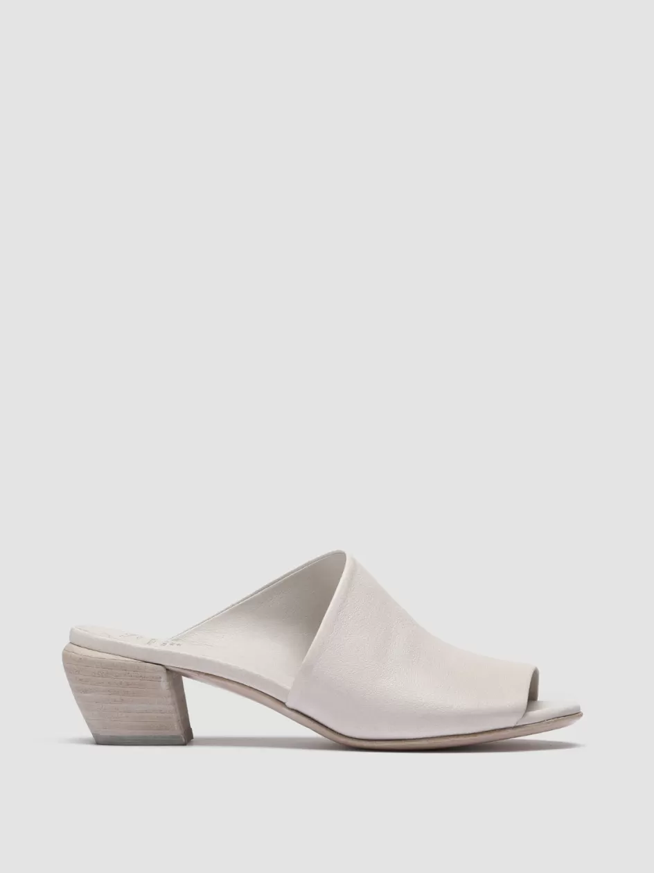 Officine Creative Sandals | Mules>HELYETTE 016 - White Leather Mules TAUPE