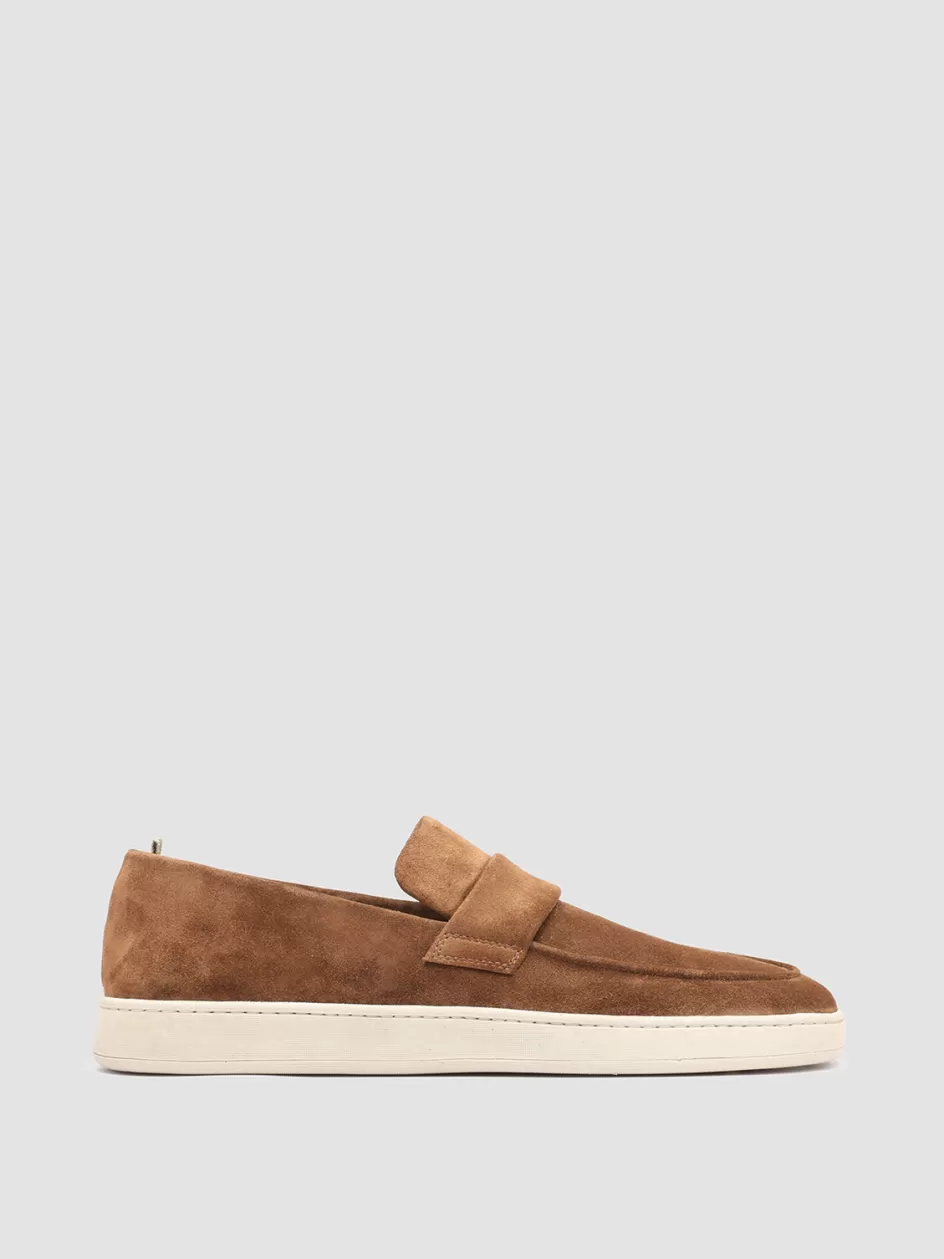 Officine Creative Sustainable Sneakers | Icons>HERBIE 001 - Brown Suede Penny Loafers LIGHT BROWN