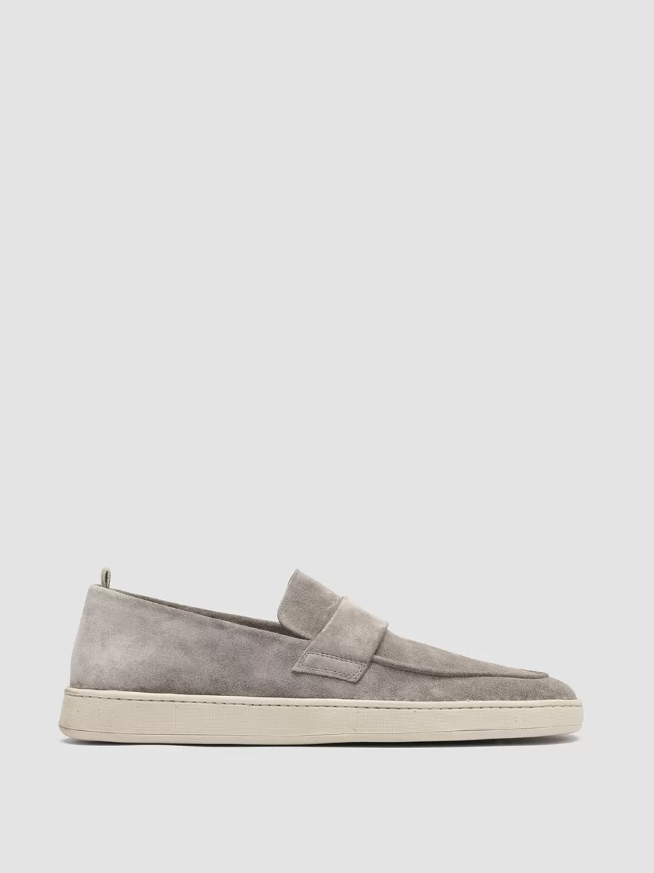 Officine Creative Sustainable Sneakers | Loafers>HERBIE 001 - Taupe Suede Penny Loafers QUARZO