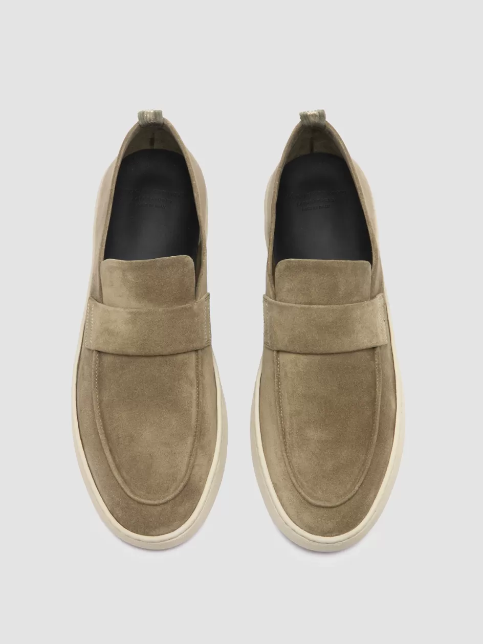 Officine Creative Sustainable Sneakers | Icons>HERBIE 001 - Taupe Suede Penny Loafers LEAD