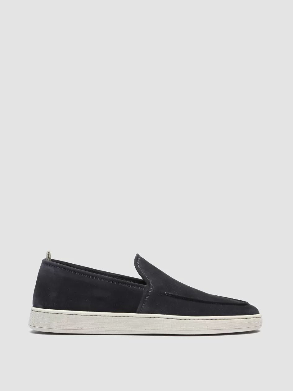 Officine Creative Sustainable Sneakers | Icons>HERBIE 006 - Blue Suede Loafers NAVY BLUE