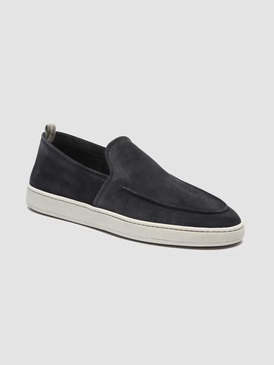 Officine Creative Sustainable Sneakers | Icons>HERBIE 006 - Blue Suede Loafers NAVY BLUE