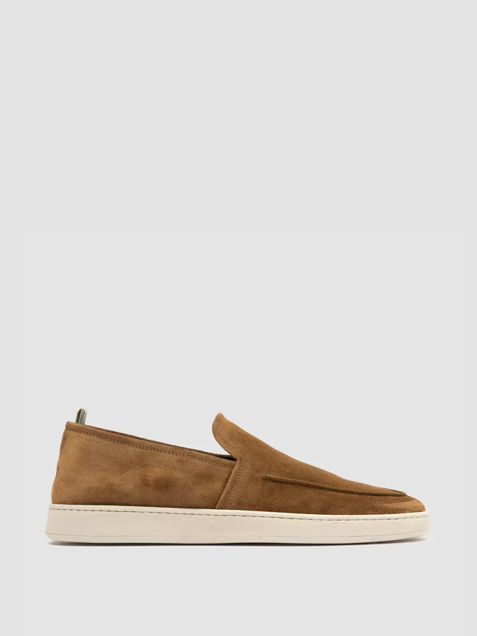 Officine Creative Sustainable Sneakers | Loafers>HERBIE 006 - Suede Loafers BROWN