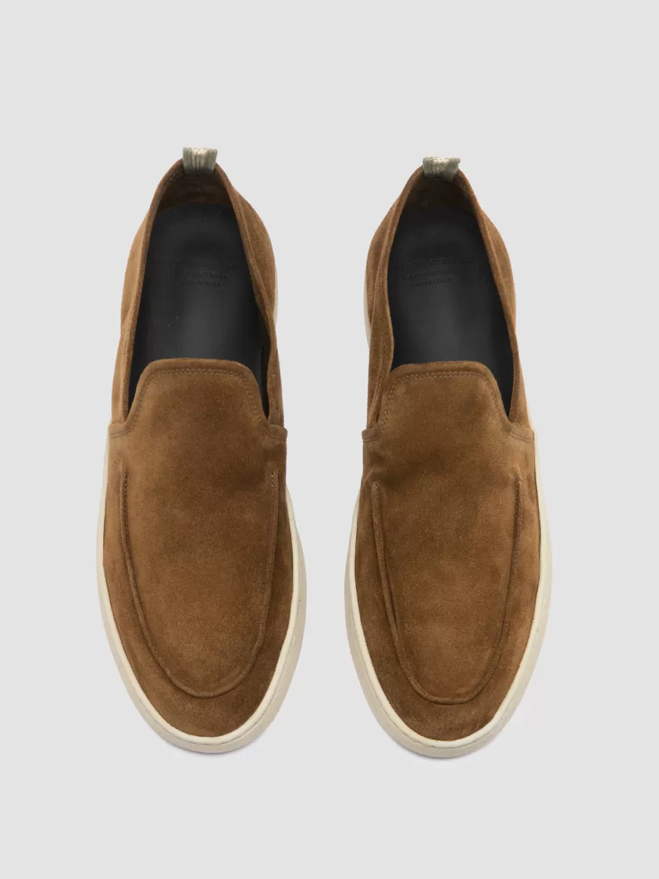 Officine Creative Sustainable Sneakers | Loafers>HERBIE 006 - Suede Loafers BROWN