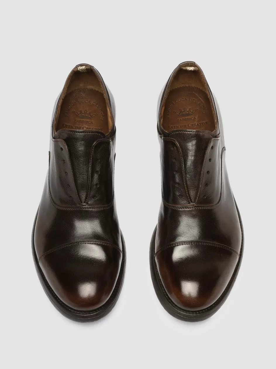 Officine Creative Oxfords | Formal Shoes>HIVE 004 - Brown Leather Oxford Shoes COFFEE/DARK BROWN