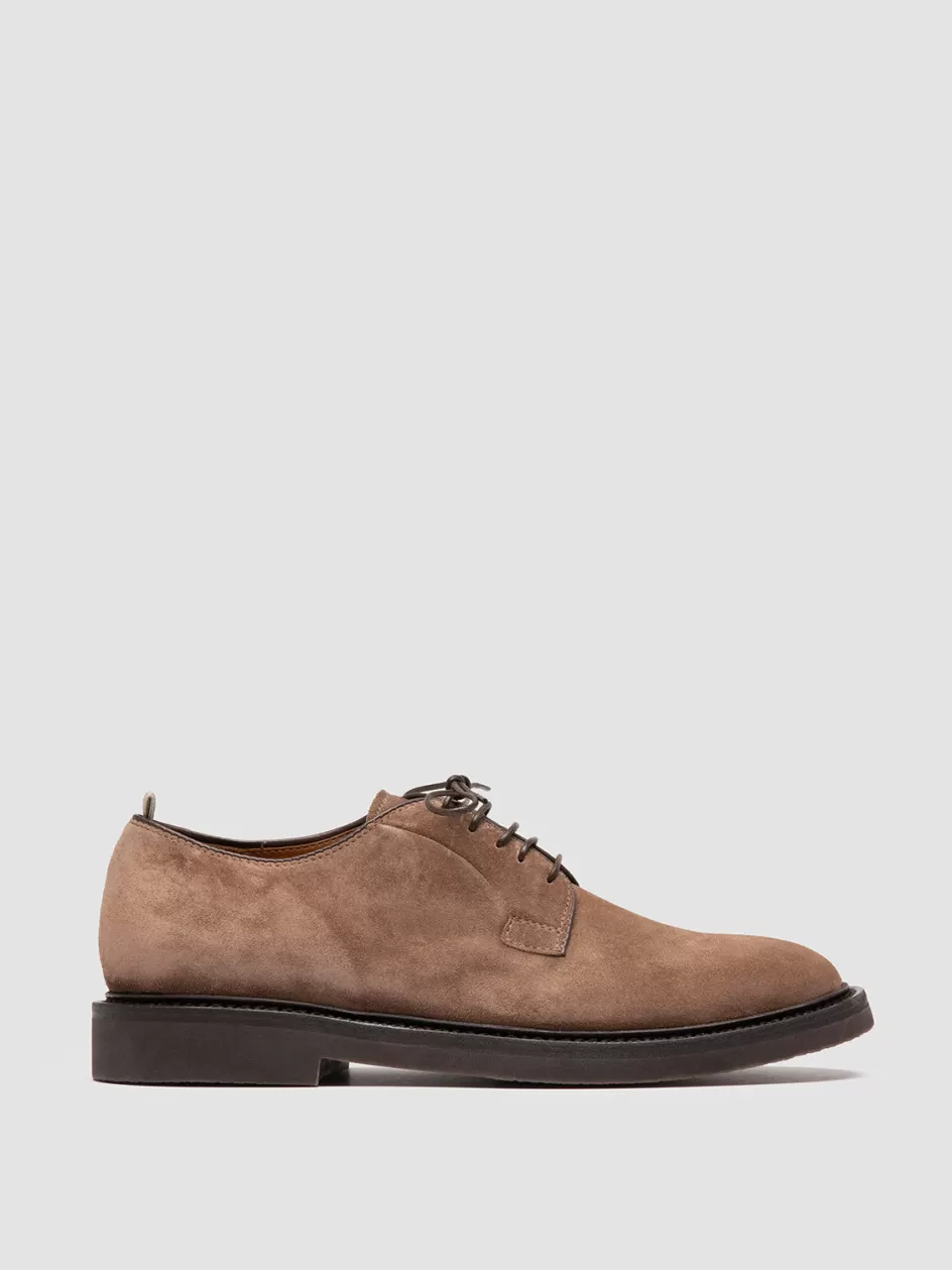 Officine Creative Derbies | Formal Shoes>HOPKINS FLEXI 201 - Suede Derby Shoes TAUPE