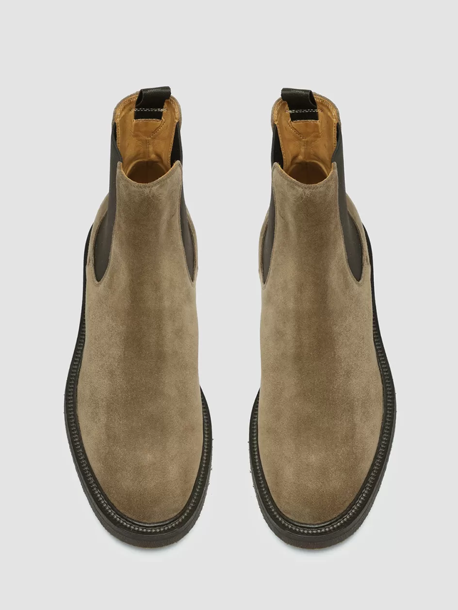 Officine Creative Ankle Boots>HOPKINS FLEXI 204 - Suede Pull On Boots TAUPE