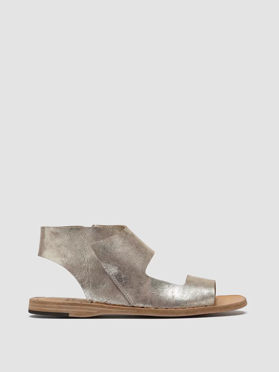 Officine Creative Icons | Sandals>ITACA 039 - Taupe Leather Sandals PLATINUM