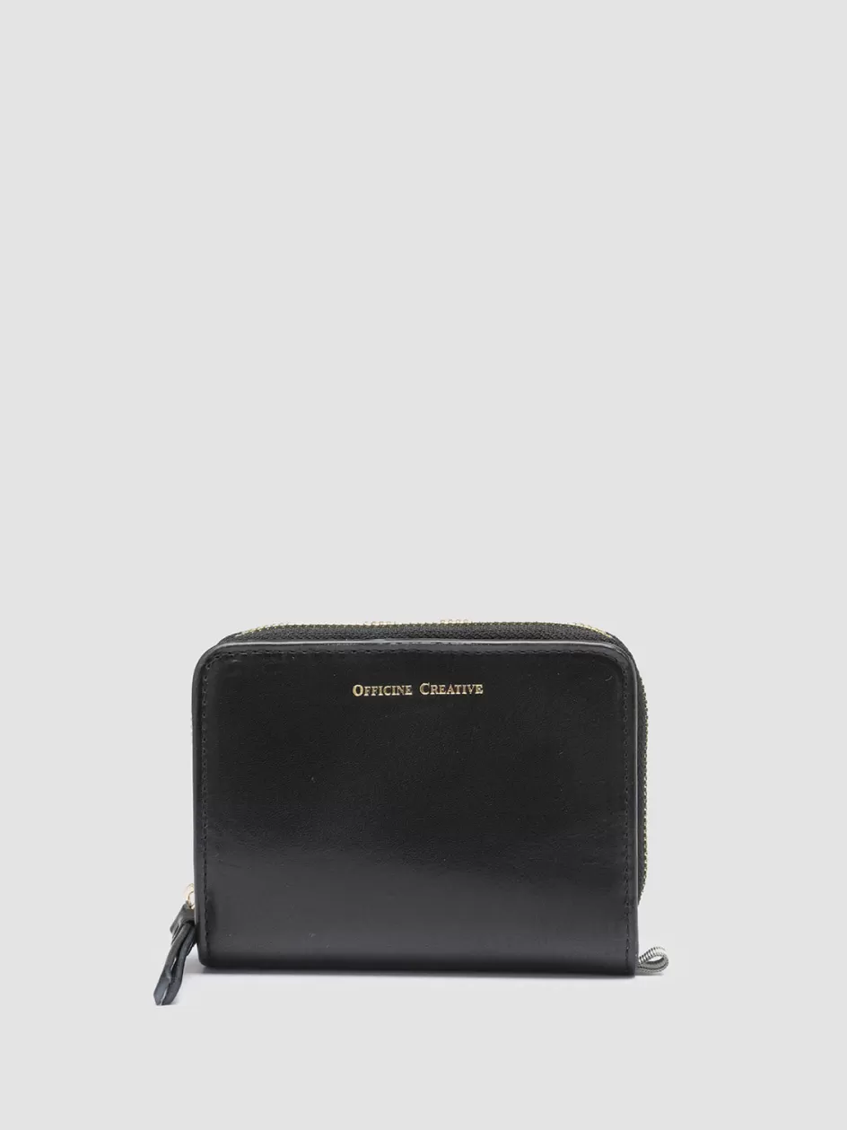 Officine Creative Wallets>JULIET 02 - Leather Wallet BLACK