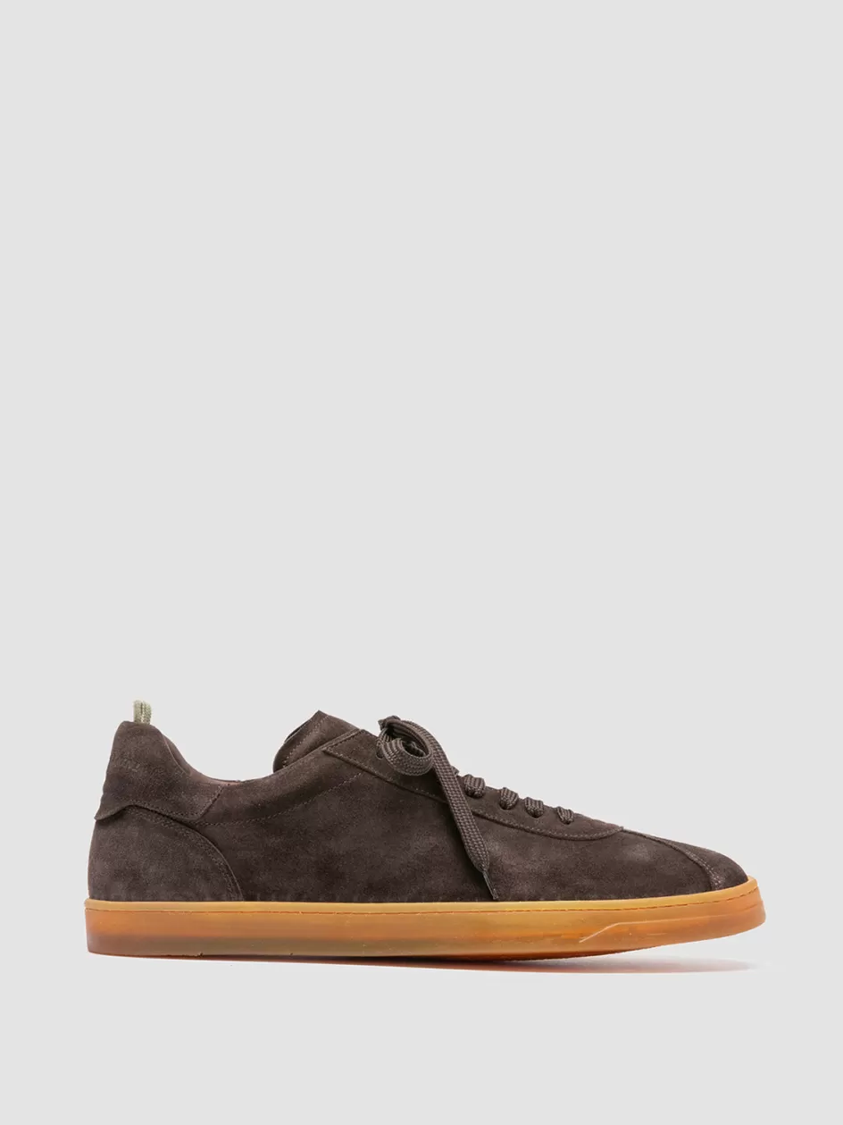 Officine Creative Sneakers | Sustainable Sneakers>KARMA 015 - Brown Suede Low Top Sneakers TESTA DI MORO