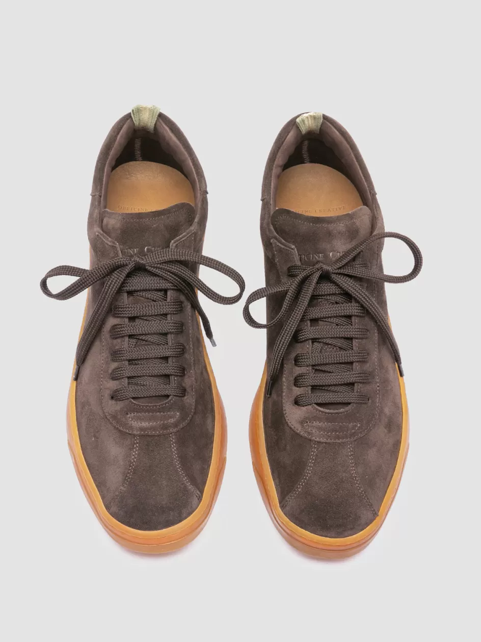 Officine Creative Sneakers | Sustainable Sneakers>KARMA 015 - Brown Suede Low Top Sneakers TESTA DI MORO