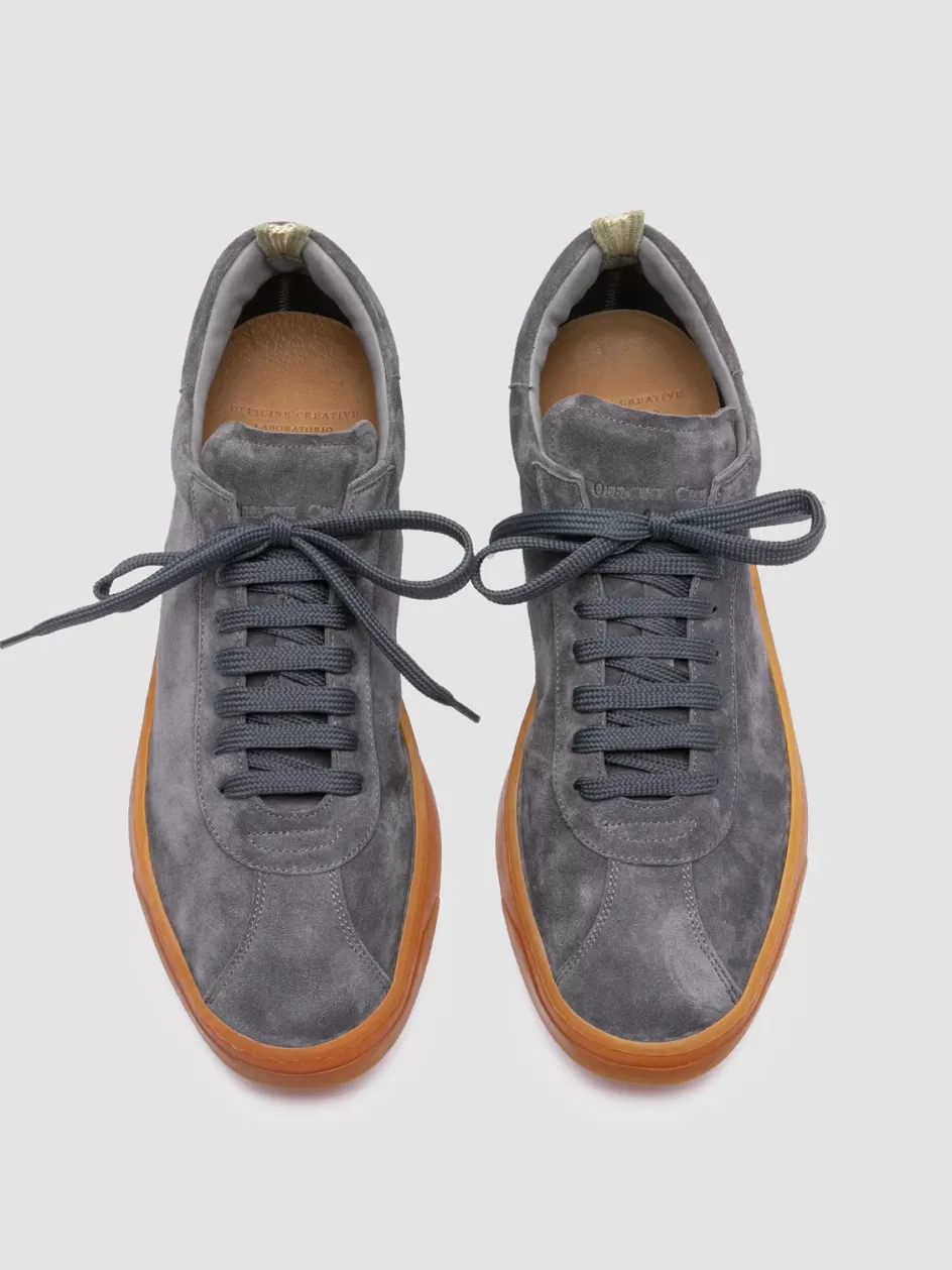 Officine Creative Sustainable Sneakers | Sneakers>KARMA 015 - Grey Suede Low Top Sneakers AVION