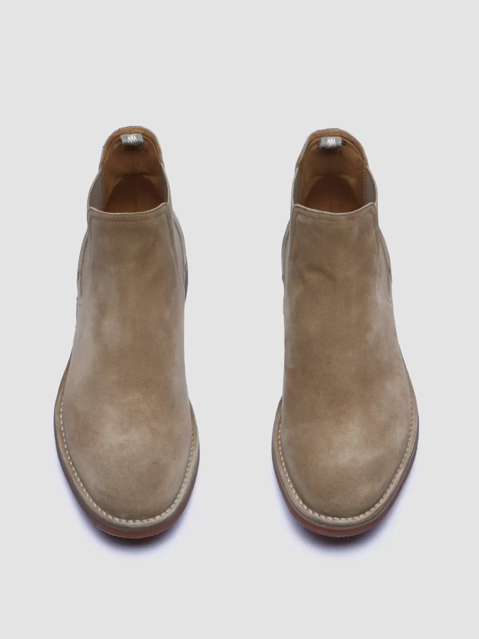 Officine Creative Suede Selection | Icons>KENT 005 - Taupe Suede Chelsea Boots TAN