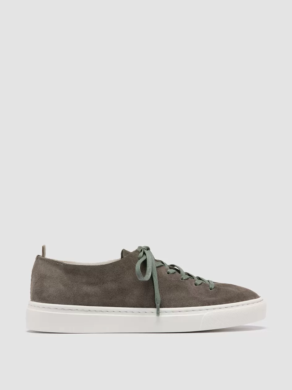 Officine Creative Suede Selection | Icons>LEGGERA 100 - Suede Low Top Sneakers GREEN