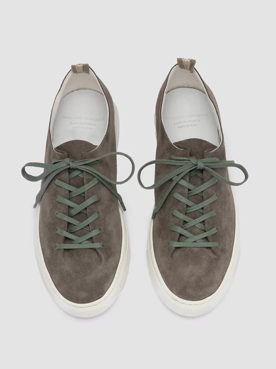 Officine Creative Suede Selection | Icons>LEGGERA 100 - Suede Low Top Sneakers GREEN