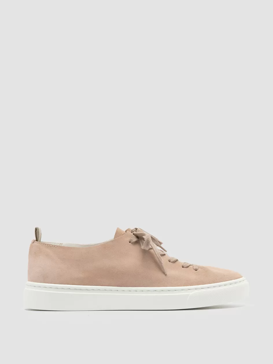 Officine Creative Suede Selection | Icons>LEGGERA 100 - Rose Suede Low Top Sneakers CIPRIA