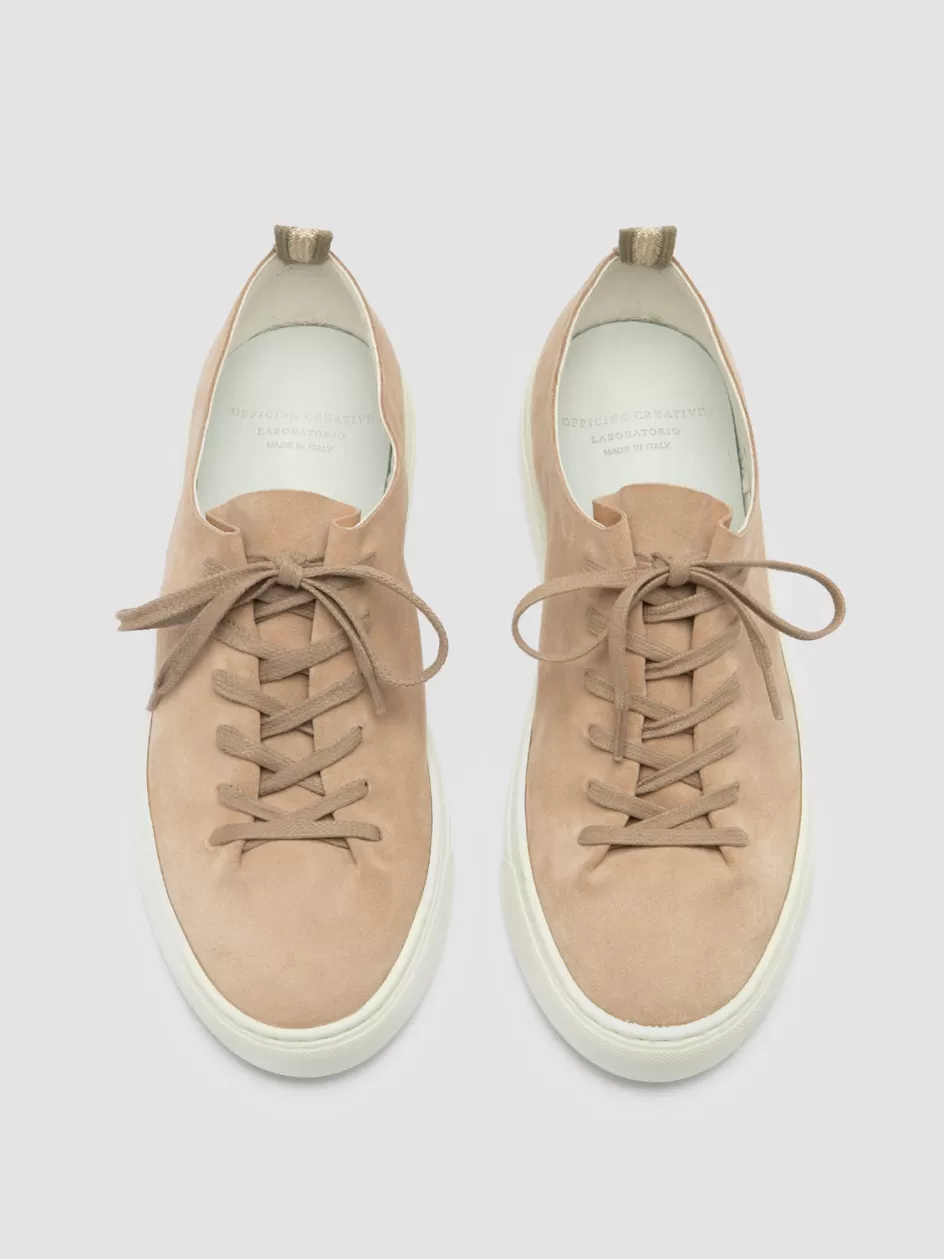 Officine Creative Suede Selection | Icons>LEGGERA 100 - Rose Suede Low Top Sneakers CIPRIA