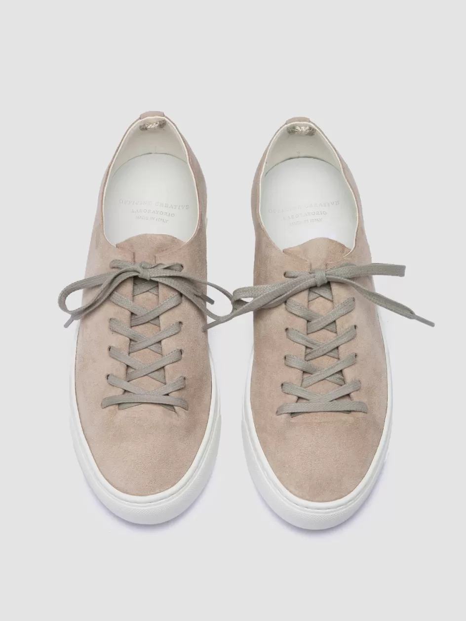 Officine Creative Sneakers>LEGGERA 100 - Suede Low Top Sneakers TAUPE