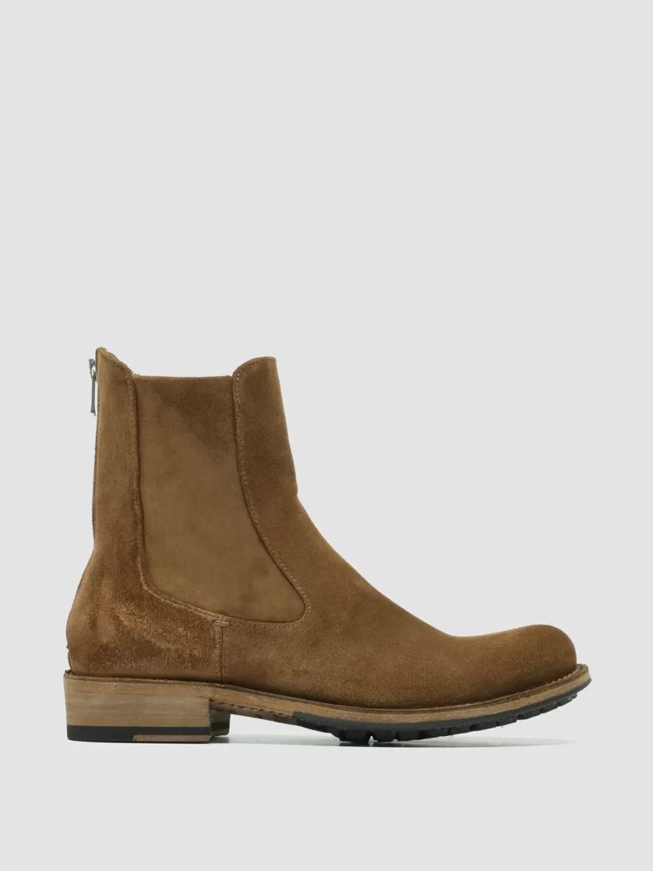 Officine Creative Boots & Booties>LEGRAND 229 - Suede Zip Boots LIGHT BROWN