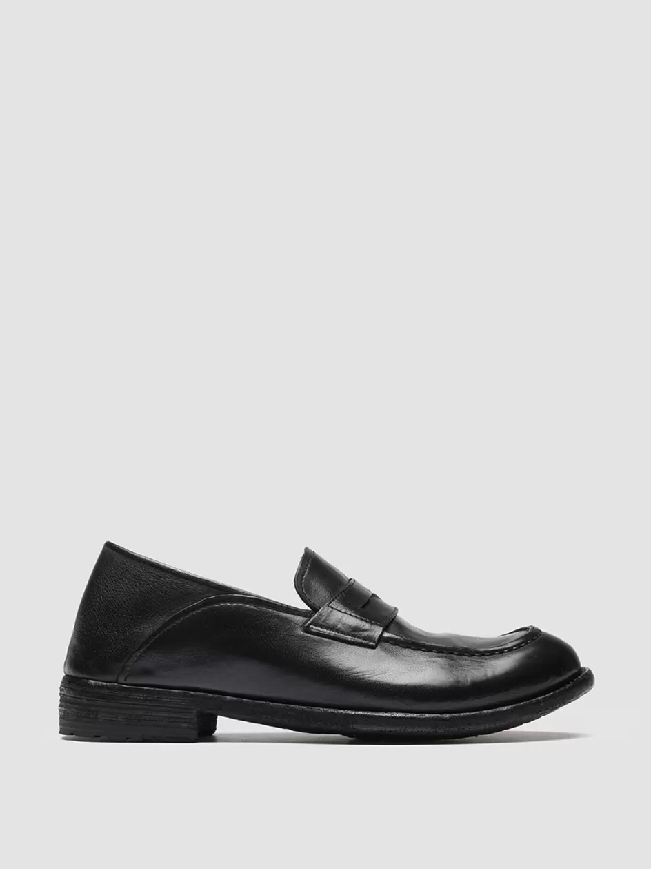 Officine Creative Icons | Loafers>LEXIKON 140 - Leather Penny Loafers BLACK