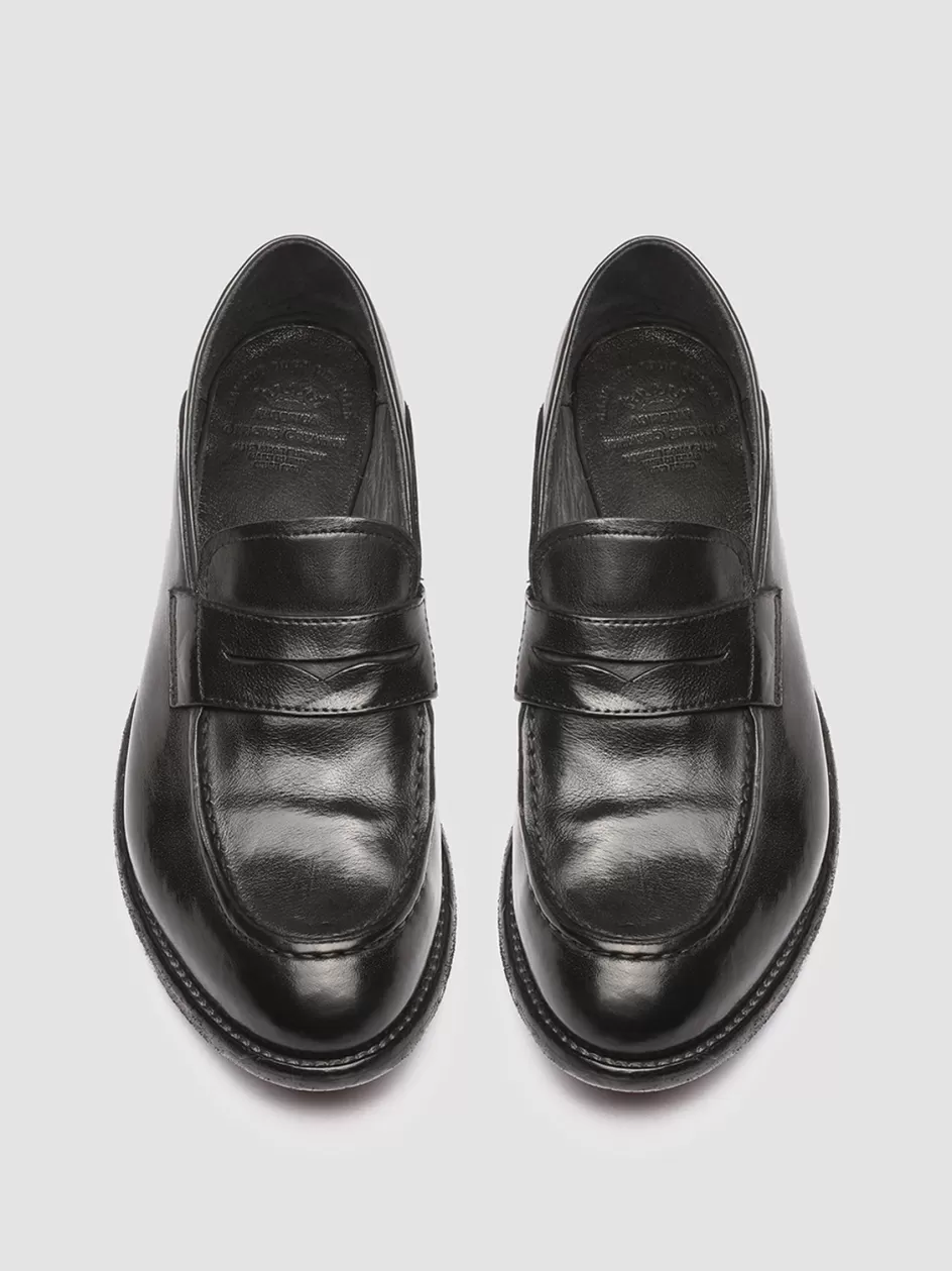 Officine Creative Icons | Loafers>LEXIKON 140 - Leather Penny Loafers BLACK