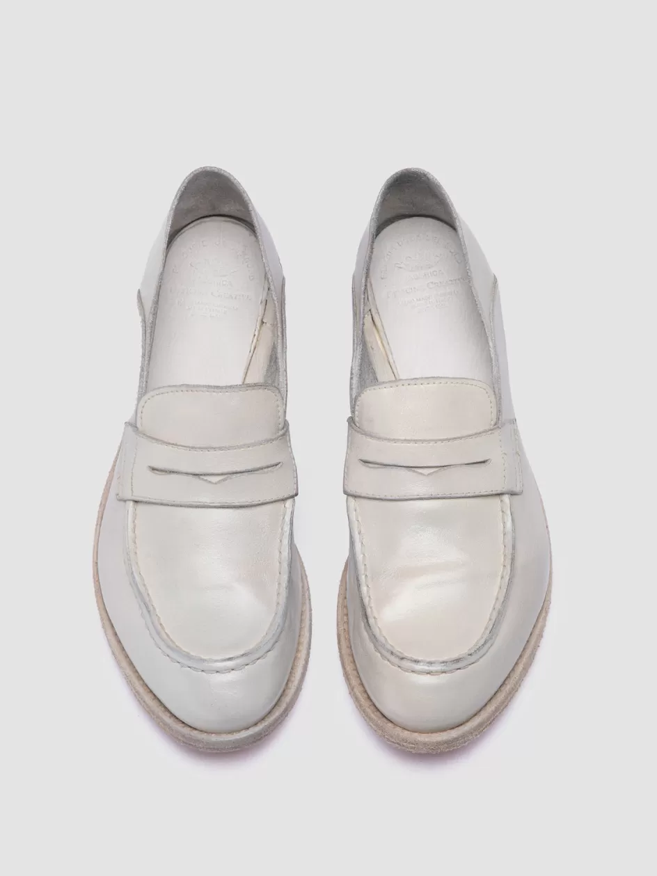 Officine Creative Loafers>LEXIKON 516 - White Leather Loafers OFF WHITE