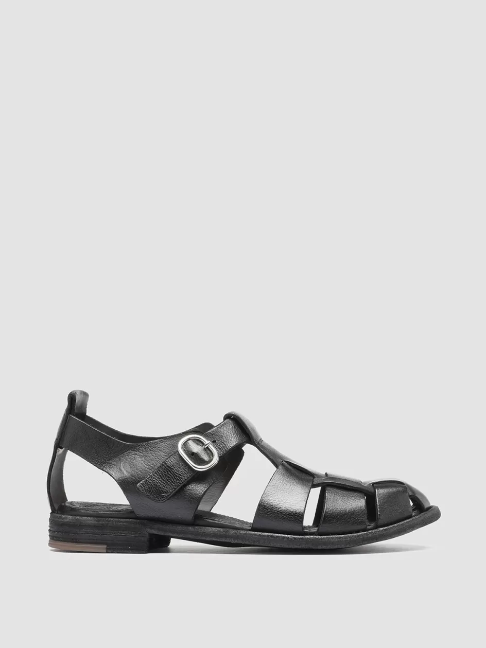 Officine Creative Icons | Sandals>LEXIKON 536 - Leather Sandals BLACK