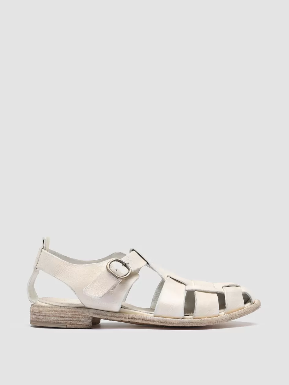 Officine Creative Icons | Sandals>LEXIKON 536 - White Leather Sandals OFF WHITE