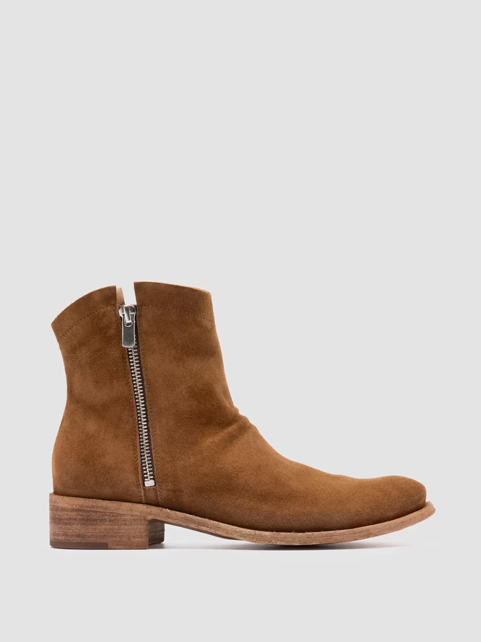 Officine Creative Boots & Booties | Suede Selection>LISON 051 - Brown Suede Ankle Boots BIRRA