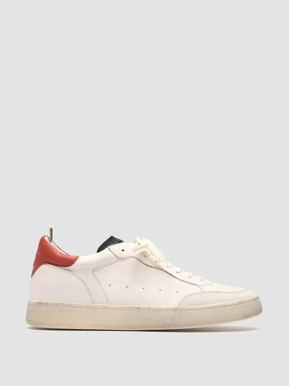 Officine Creative Sustainable Sneakers | Sneakers>MAGIC 001 - White Leather And Suede Low Top Sneakers MULTICOLOR