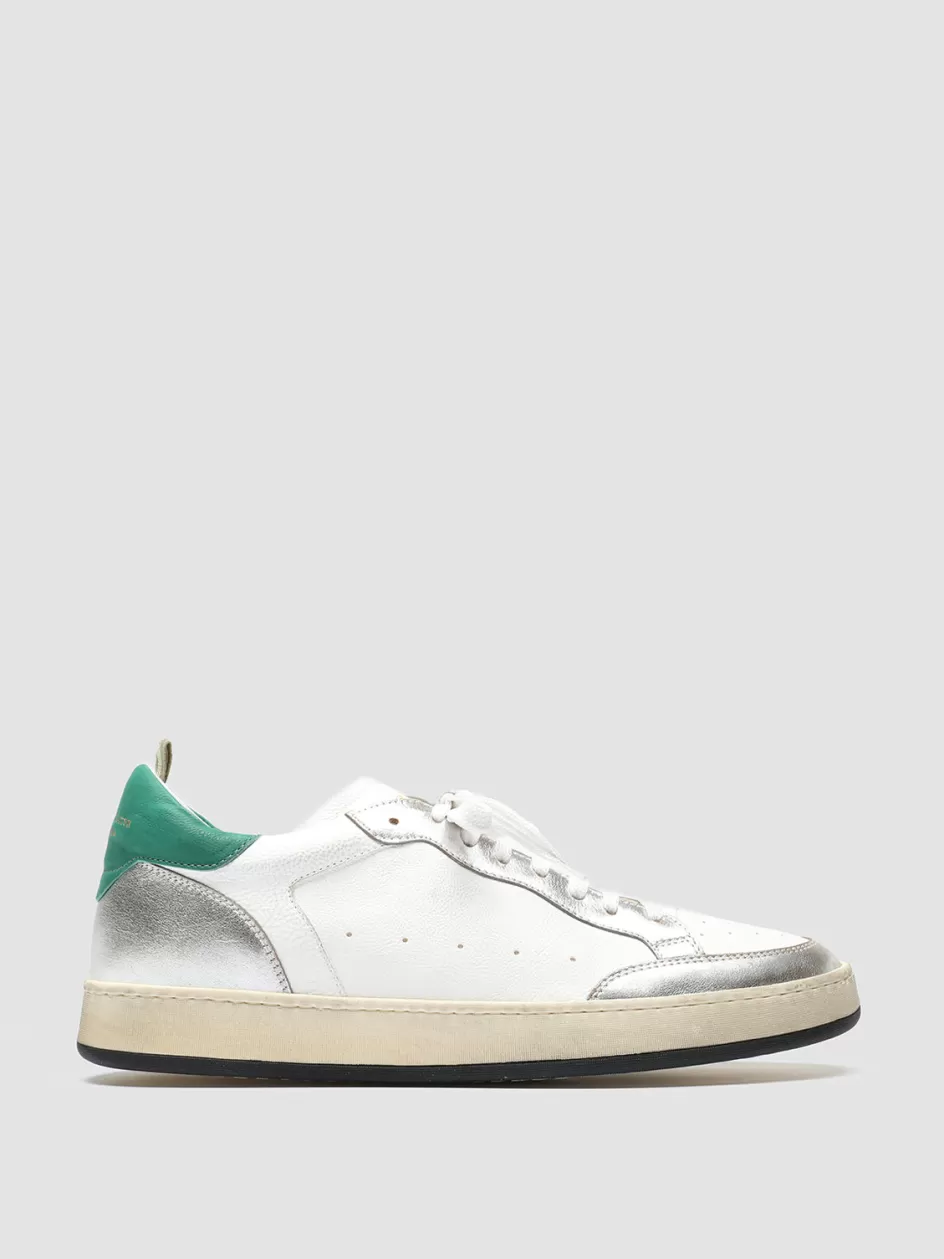 Officine Creative Sustainable Sneakers | Sneakers>MAGIC 001 - White Leather And Suede Low Top Sneakers MULTICOLOR