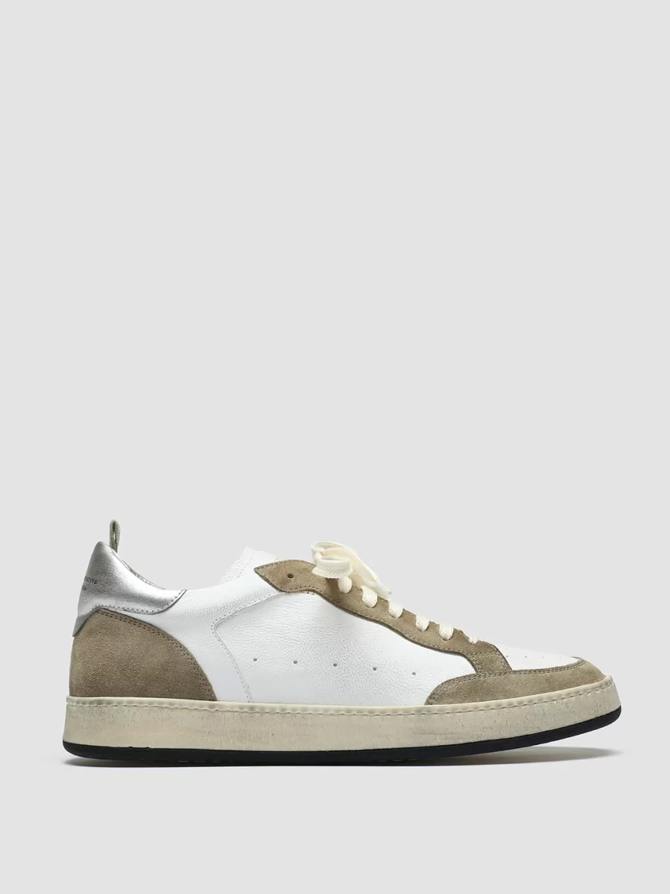 Officine Creative Sustainable Sneakers | Sneakers>MAGIC 001 - White Leather And Suede Low Top Sneakers MULTICOLOR