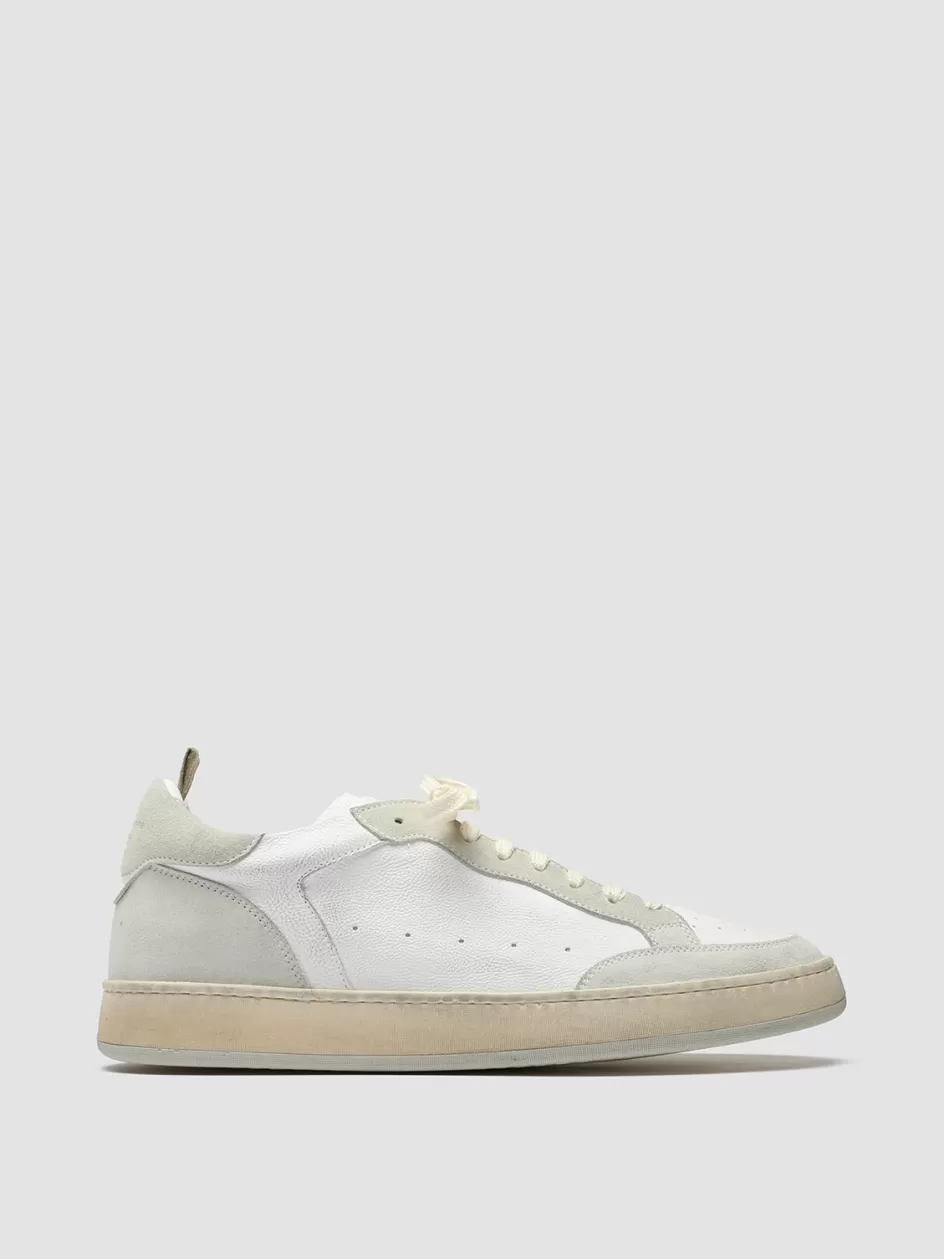 Officine Creative Sustainable Sneakers | Sneakers>MAGIC 001 - White Leather And Suede Low Top Sneakers OFF WHITE