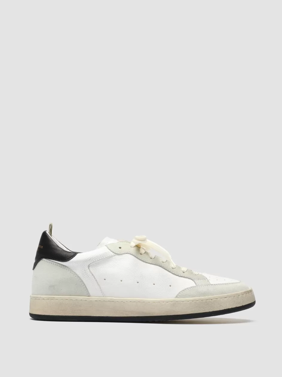 Officine Creative Sustainable Sneakers | Sneakers>MAGIC 001 - White Leather And Suede Low Top Sneakers WHITE/BLACK