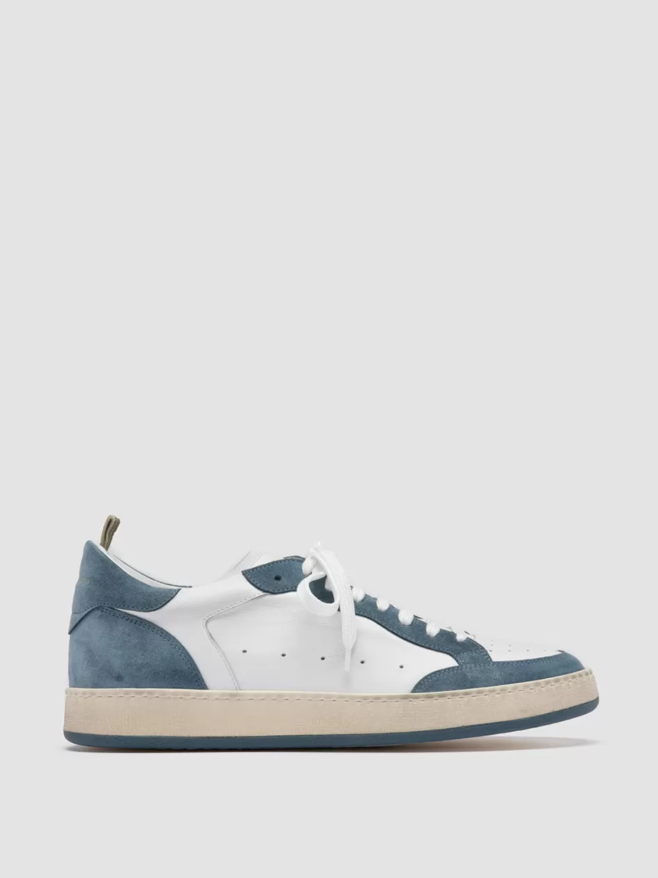 Officine Creative Sustainable Sneakers | Sneakers>MAGIC 001 - White Leather And Suede Low Top Sneakers MULTICOLOR