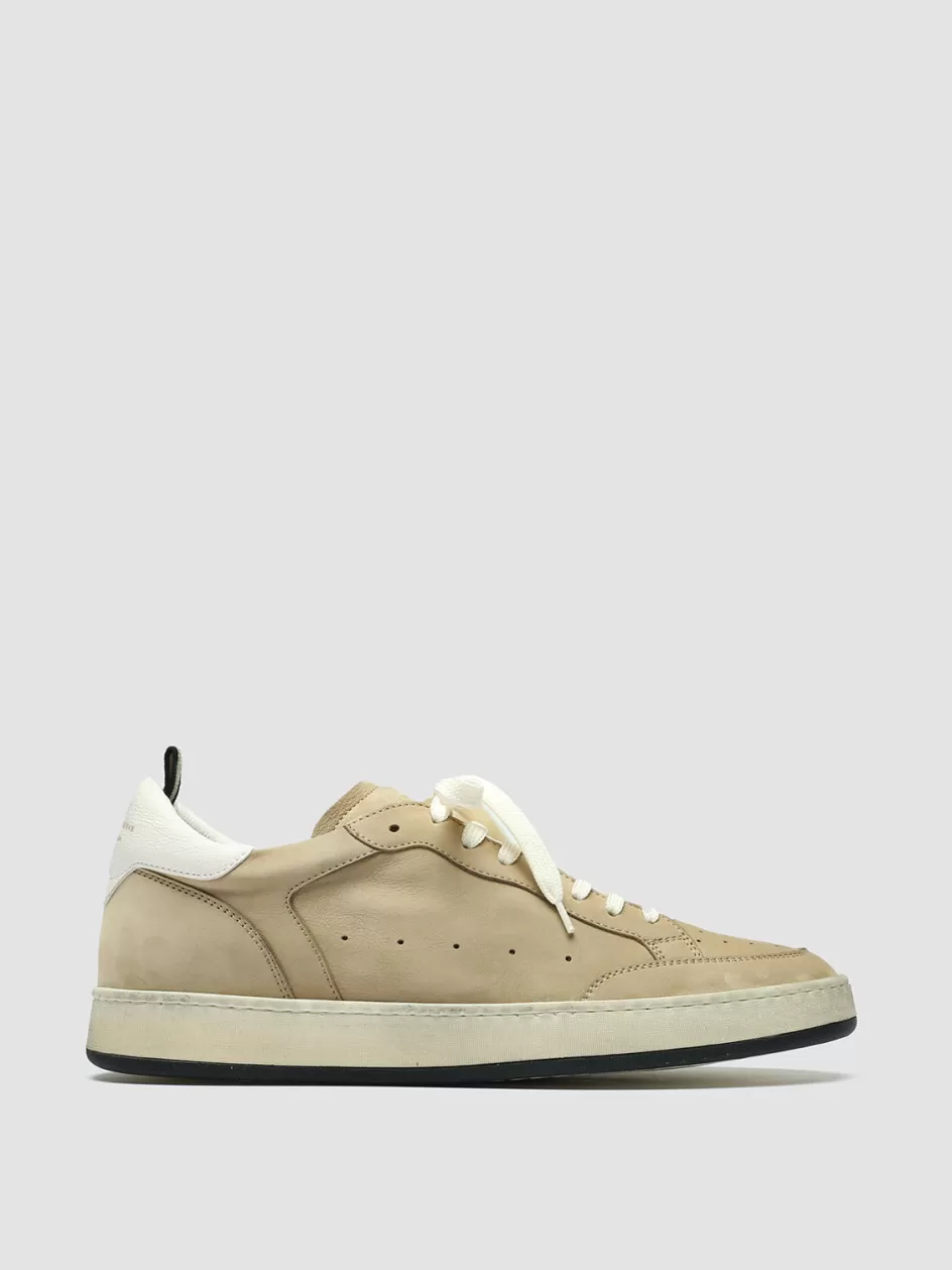 Officine Creative Sustainable Sneakers | Sneakers>MAGIC 002 - Beige Nubuk Low Top Sneakers BEIGE/WHITE