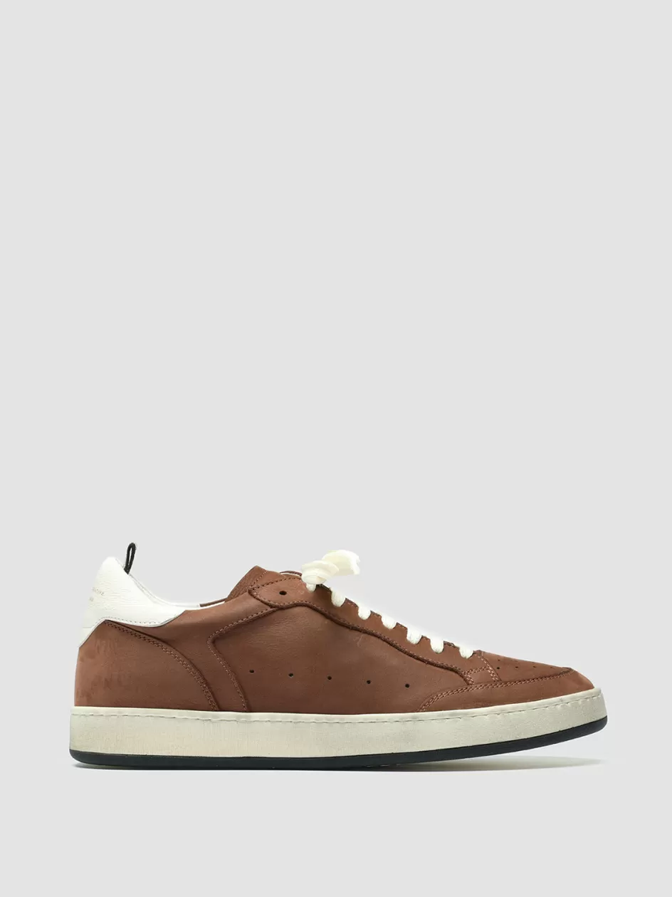 Officine Creative Sustainable Sneakers | Sneakers>MAGIC 002 - Brown Nabuk Low Top Sneakers LIGHT BROWN/WHITE